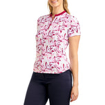 Nivo Dames Lynda Mock Neck Golfshirt - Roze/Marine