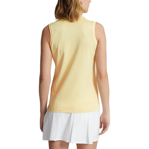 RLX Ralph Lauren Women's Tour Performance Sleeveless Golf Shirt - T-Bird Yellow