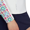 RLX Ralph Lauren Women's Quarter Zip Long Sleeve Pullover - Multi Tile / White