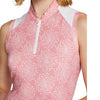 RLX Ralph Lauren Women's Sleeveless Zip Printed Airflow Golf Dress - Dolce Pink Petal Burst
