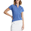 RLX Ralph Lauren Women's Tour Performance V-Neck Golf Shirt - Scottsdale Blue