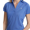 RLX Ralph Lauren Women's Tour Performance V-Neck Golf Shirt - Scottsdale Blue