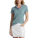 RLX Ralph Lauren Women's Printed Airflow Golf Polo Shirt - Spring Wicker