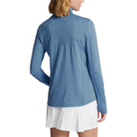 Rlx Ralph Lauren Women's Stretch Jersey Quarter Zip Golf Pullover - Hatteras Blue