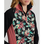 RLX Ralph Lauren Women's UV Jersey 1/4 Zip Pullover - Island Bamboo Floral Multi
