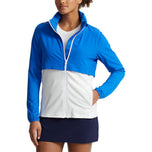 Rlx Ralph Lauren Hybride Hybride Full Zip Golf Jacket - Spa Royal / Pure White