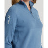 RLX Ralph Lauren Women's Coolwool 1/4 Zip Pullover - Hatteras Blue/Desert Pink