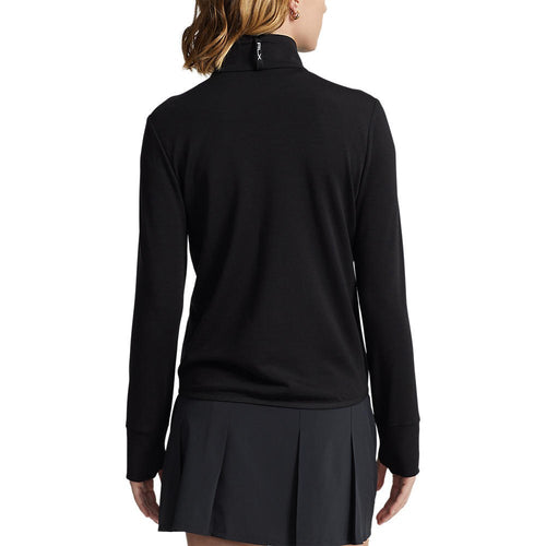 RLX Ralph Lauren Women's Cool Wool Hybrid Performance Full-Zip Jacket - Polo Black