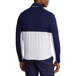Rlx ralph lauren peach airflow jersey 1/4 zip midlayer - purong puti/ french navy