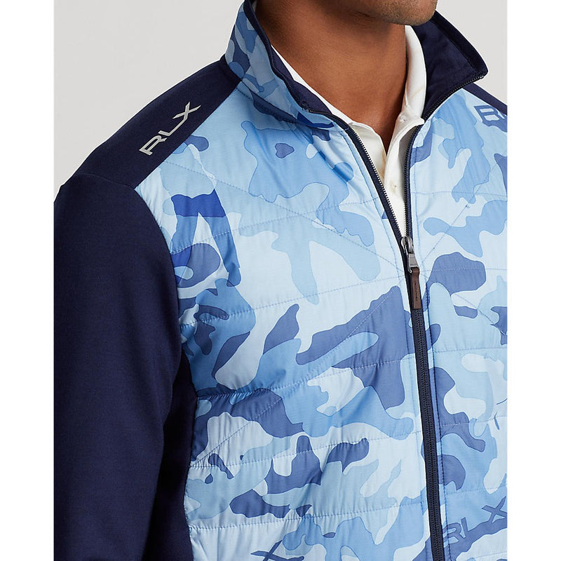 RLX Ralph Lauren Paneled Stretch Terry Jacket - French Navy/Mid Blue Camo