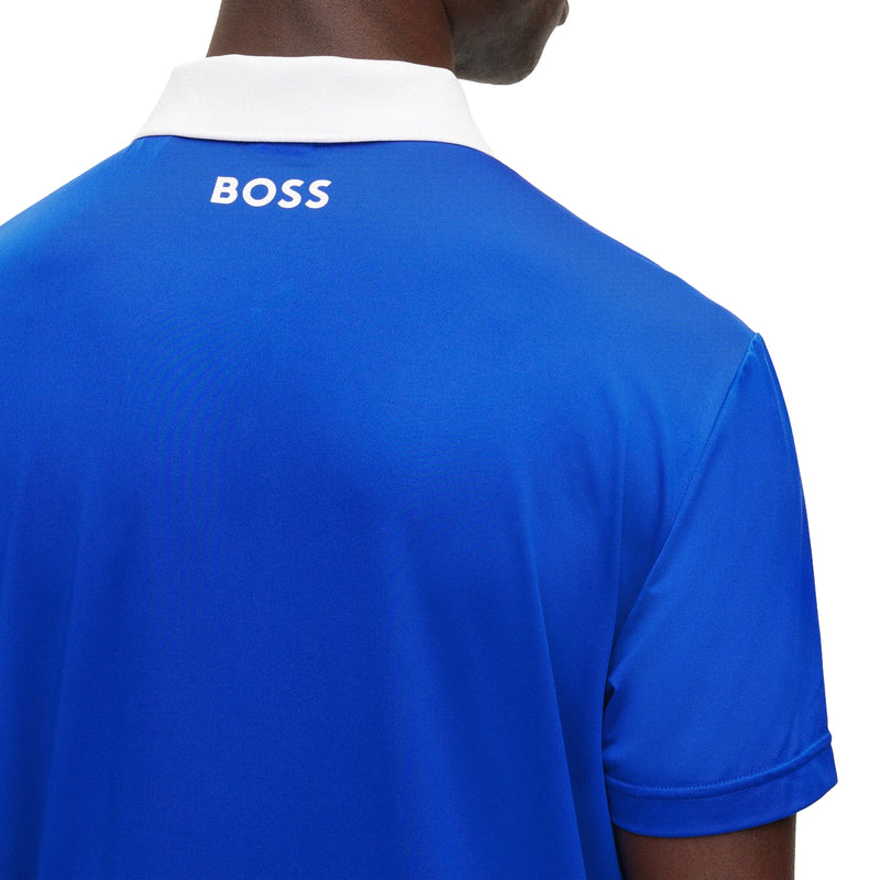 BOSS Paddytech Polo Golf Shirt - Medium Blue