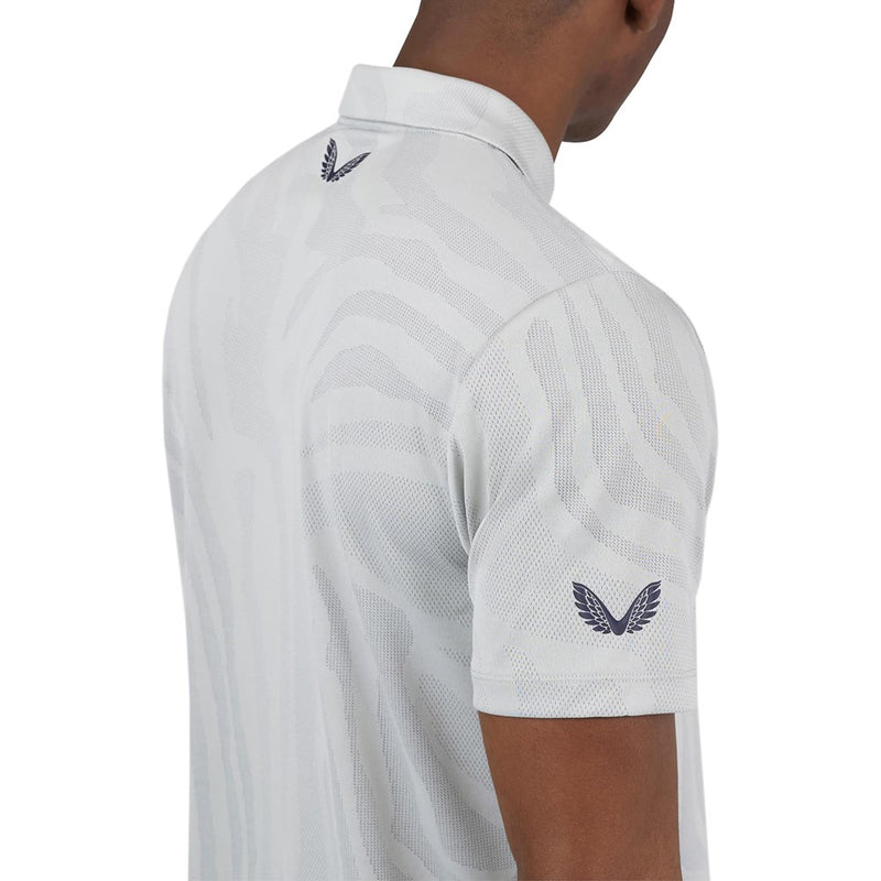 Castore Engineered Knit Golf Polo Shirt - Mist Grey Marl