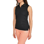 Glenmuir Women's Jenna Sleeveless Golf Shirt - Black