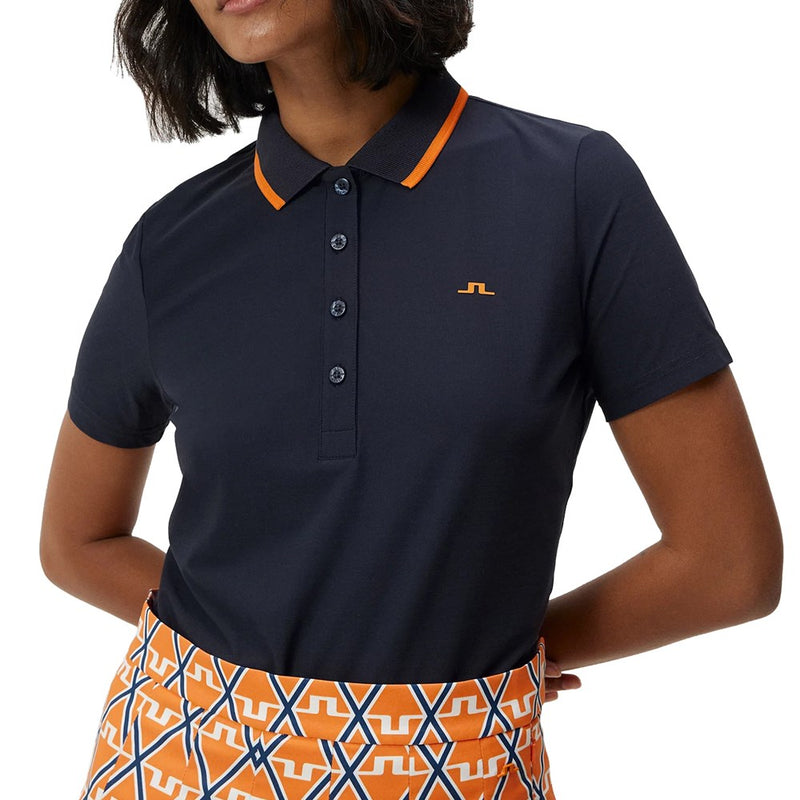 J.Lindeberg Women's Lily Golf Polo Shirt - Navy Melange