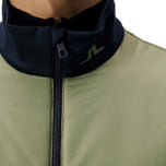 J.Lindeberg Martino Quilt Hybrid Golf Vest - Minyak Hijau