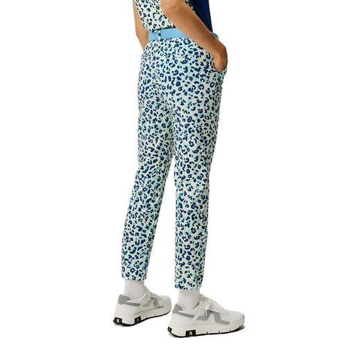 J.Lindeberg Women's Pia Print Golf Pants - Leopard Aruba Blue