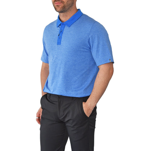 KJUS Luca Polo Golf Shirt - Bermudas Blue Melange
