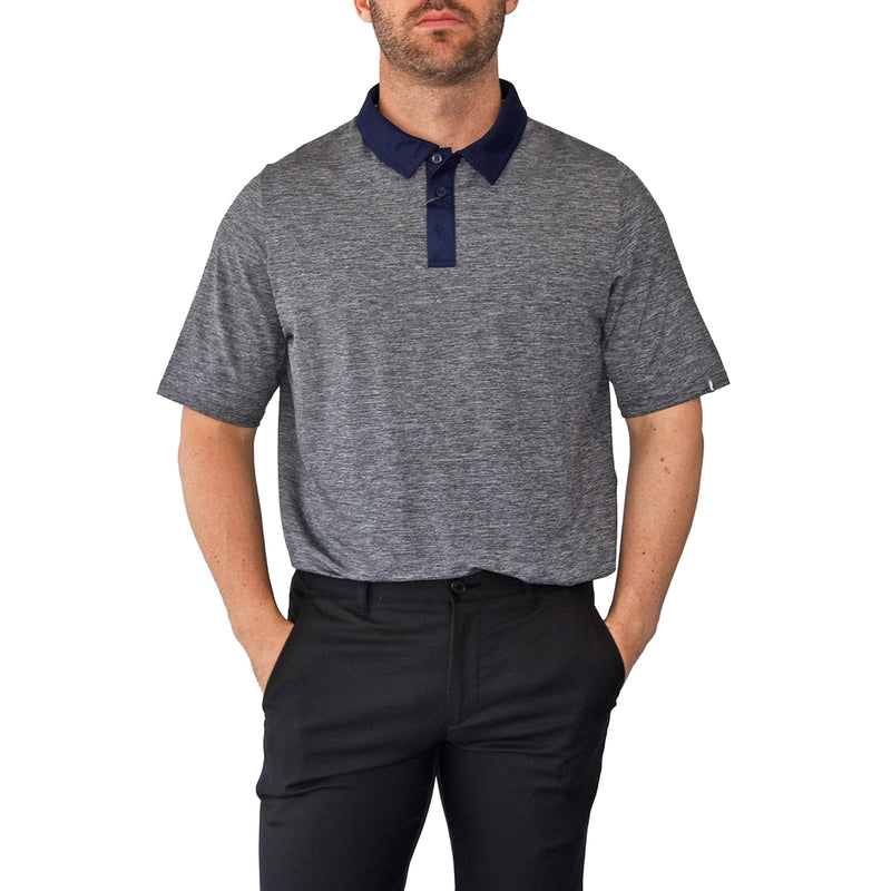 KJUS Luca Polo Golf Shirt - Steel Grey Melange