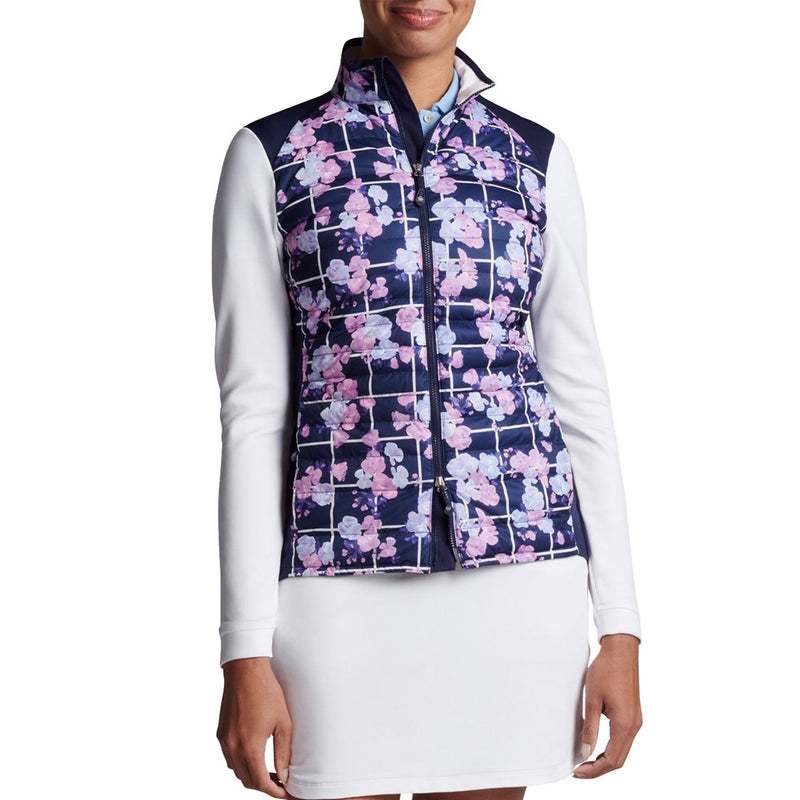 Peter Millar Women's Merge Hybrid Water Resistant Golf Jacket - Navy Picnic Floral