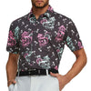 Puma Mattr Tropi-cool Golf Polo Shirt - Puma Black/Pink Mist
