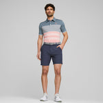 Puma Mattr Track Golf Polo Shirt - Evening Sky/Flamingo Pink Heather