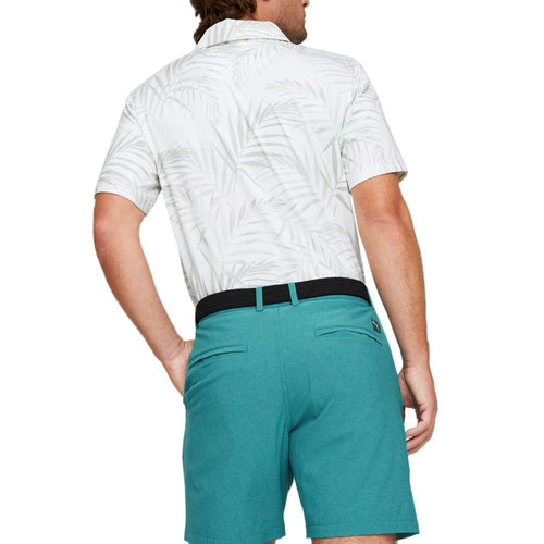 Puma CLOUDSPUN Palm Leaf Golf Polo Shirt - Bright White/Minty Burst