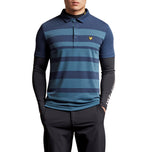 Lyle & Scott Lightweight Wide Stripe Polo - Marine