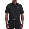 Under Armour Performance Stripe Golf Polo Shirt - Black/Jet Grey