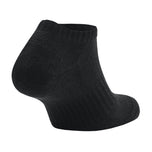 Under Armour unisex core no show 3 -pack sokken - zwart