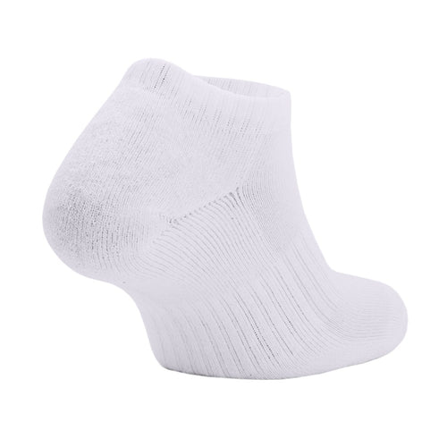 Under Armour Unisex Core No Show 3-Pack Socks - White