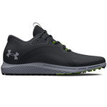 Under Armour Charged Draw 2 Spikeless Golf Shoes - Black/Steel/Green