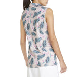 푸마 여자 클라우드 스푼 파라다이스 민소매 골프 폴로 - 분필 핑크/밝은 흰색