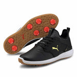 Puma IGNITE PWRADAPT Caged Crafted Golf Shoes - Black/Gold