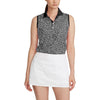 RLX Ralph Lauren Women's Printed Airflow Sleeveless Golf Shirt - Polo Black Block Print Vines