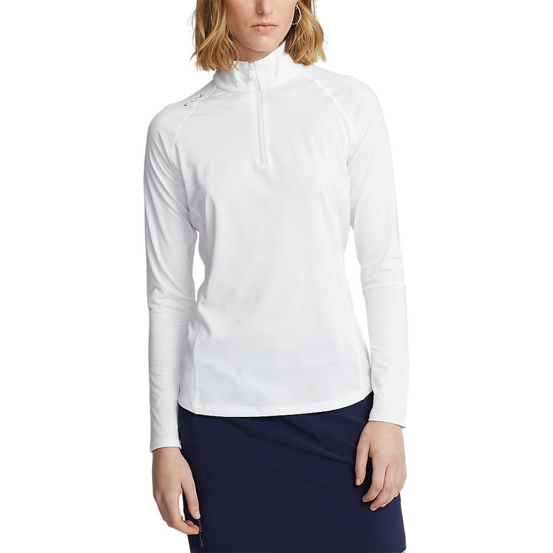 RLX Ralph Lauren Women's UV Jersey 1/4 Zip Pullover - Pure White