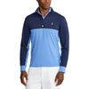 Polo Golf Ralph Lauren Half Zip Peached Jersey - French Navy/Harbour Island Blue