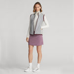 RLX Ralph Lauren Women's Tech Terry FZ Vest - Soft Grey/Rich Ruby