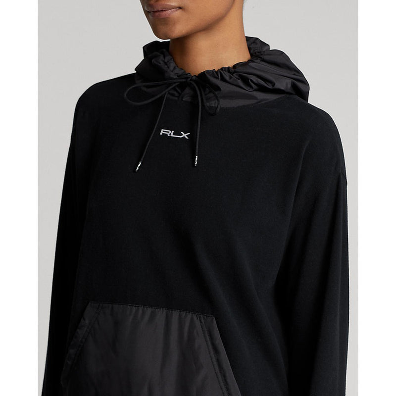 RLX Ralph Lauren Women's Logo Hybrid Jersey Hoodie - Polo Black