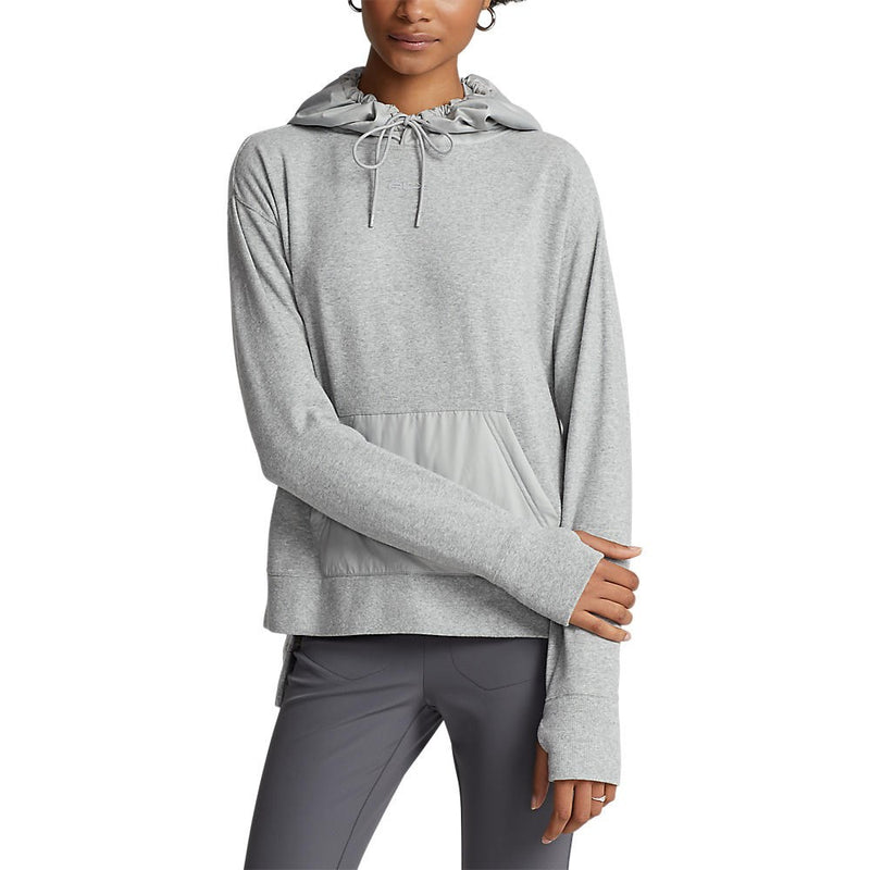 RLX Ralph Lauren Women's Logo Hybrid Jersey Hoodie - Light Grey Heather