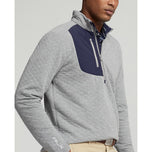 Rlx Ralph Lauren Quilted Double Knit 1/4 Zip - Steel