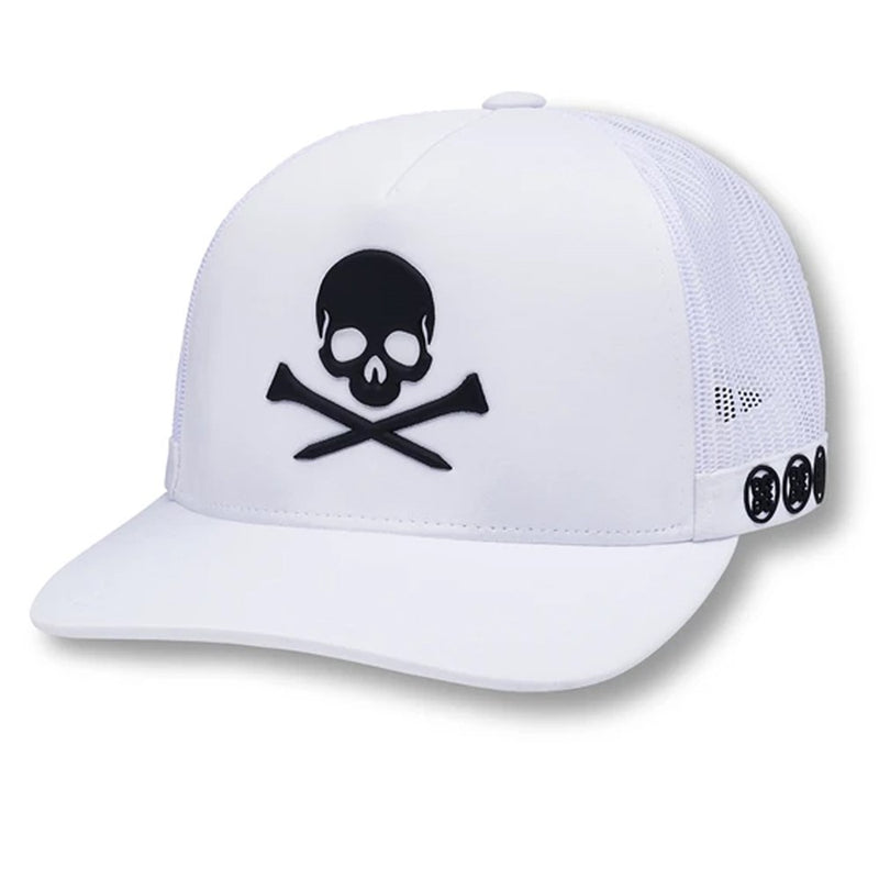 G/Fore Skull & T's Trucker Golf Hat - Snow