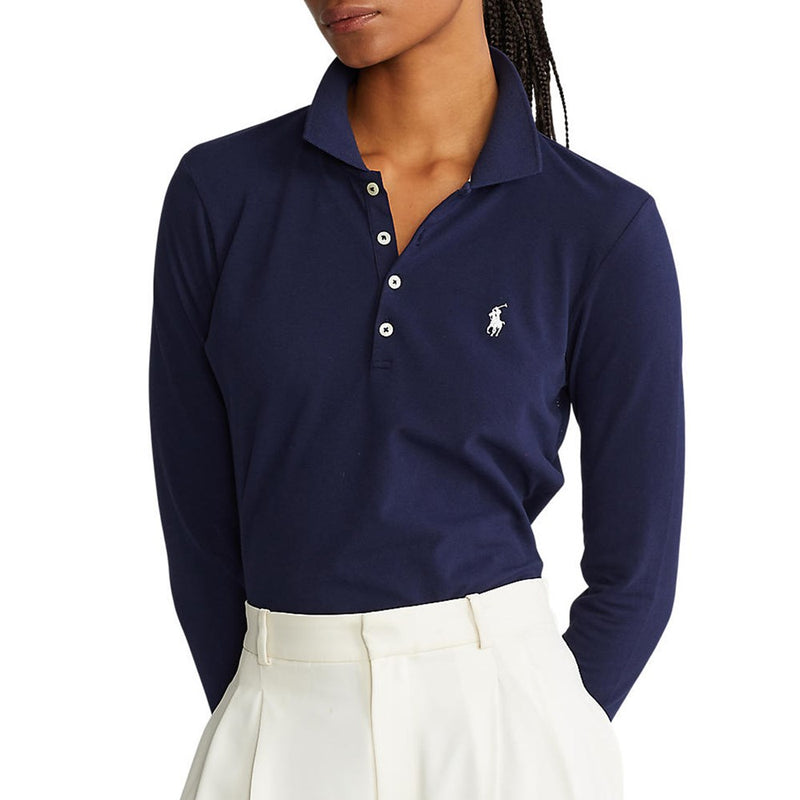 Polo Golf Ralph Lauren Women's Tailored Fit Long Sleeve Polo Shirt - French Navy